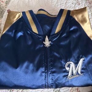 Brewers Navy Bomber Jacket